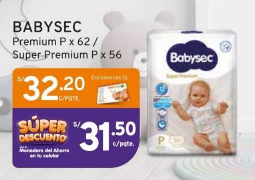 Mifarma BABYSEC Premium P x 62 / Super Premium P x 56 oferta