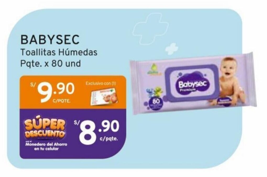 Mifarma BABYSEC Toallitas Húmedas Pqte. x 80 und oferta
