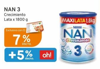 Mifarma NAN 3 Crecimiento Lata x 1800 g oferta