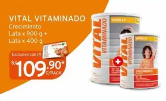 Mifarma VITAL VITAMINADO Crecimiento Lata x 900 g + Lata x 400 g oferta