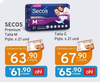 Mifarma SECOS Premium Talla M Pqte. x 21 und oferta