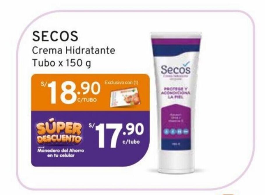 Mifarma SECOS Crema Hidratante Tubo x 150 g oferta