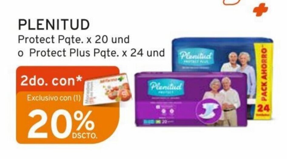 Mifarma PLENITUD Protect Pqte. x 20 und o Protect Plus Pqte. x 24 und oferta