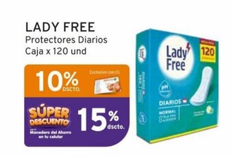 Mifarma LADY FREE Protectores Diarios Caja x 120 und oferta