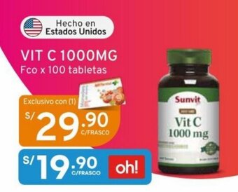 Mifarma VIT C 1000MG Fco x 100 tabletas oferta
