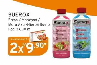 Mifarma SUEROX Fresa / Manzana / Mora Azul-Hierba Buena Fco. 2 x 630 ml oferta