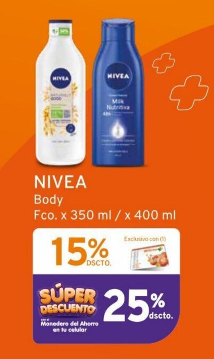 Mifarma NIVEA Body Fco. x 350 ml / x 400 ml oferta
