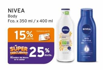 Mifarma NIVEA Body Fco. x 350 ml / x 400 ml oferta