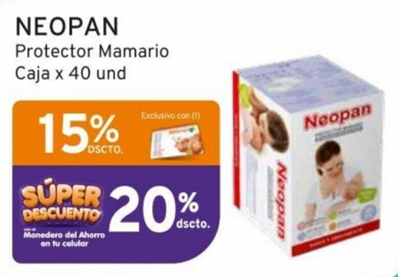 Mifarma NEOPAN Protector Mamario Caja x 40 und oferta