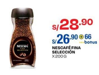 Wong NESCAFÉ FINA SELECCIÓN x 200 G oferta