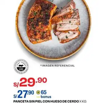 Wong PANCETA SIN PIEL CON HUESO DE CERDO X KG oferta