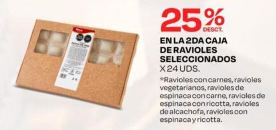 Wong EN LA 2DA CAJA DE RAVIOLES SELECCIONADOS X 24 UDS. oferta