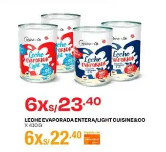 Wong LECHE EVAPORADA ENTERA/LIGHT CUISINE&CO 6 X 410 G oferta