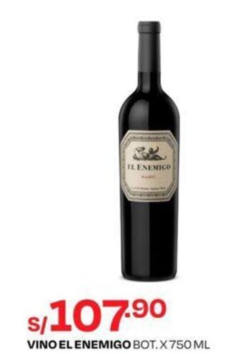 Wong VINO EL ENEMIGO BOT. X 750 ML oferta