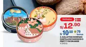 Wong 3. GALLETAS DANESAS CASTILLOS FAMOSOS O PRETTY IN ORANGE X 340G oferta