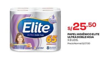 PAPEL HIGIÉNICO ELITE ULTRA DOBLE HOJA X 8 UDS.