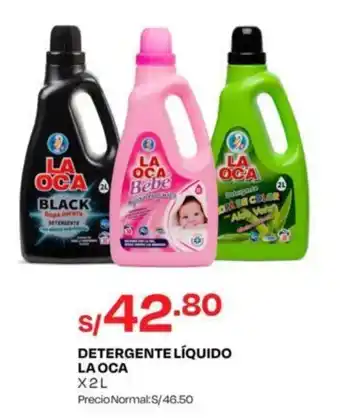 Wong DETERGENTE LÍQUIDO LA OCA X 2L oferta