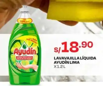 Wong LAVAVAJILLA LÍQUIDA AYUDÍN LIMA X 1.2L oferta
