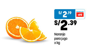 Plaza Vea Naranja para jugo x kg oferta