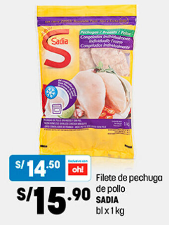 Filete de pechuga de pollo SADIA bl x 1kg