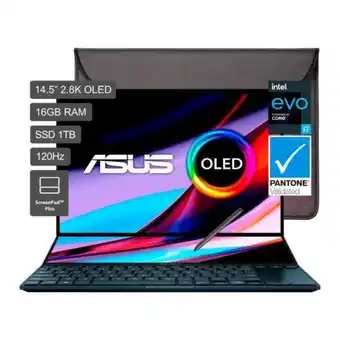 Hiraoka Laptop asus zenbook pro 14 duo oled ux8402za-m3027w 14.5 intel core i7-12700h 1tb ssd 16gb ram oferta