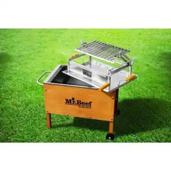Maestro Caja china junior premium caoba mr beef + parrilla con sistema de levante 60x40x70 cm oferta