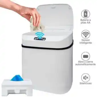 Linio Tacho de basura sensor inteligente dispensador de bolsas 15l 1043d oferta