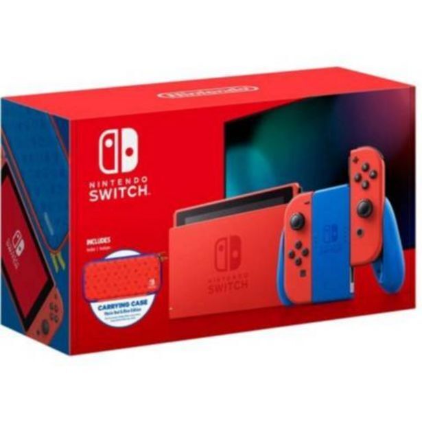 Linio Consola nintendo switch mario red  blue edition carrying case oferta