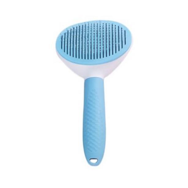 Maestro Peine mascota con boton removedor de pelo - celeste oferta