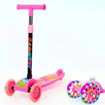 Linio Scooter plegable para niños con luces rosa oferta