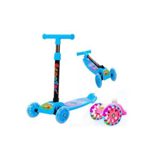 Linio Scooter plegable para niños con luces celeste oferta