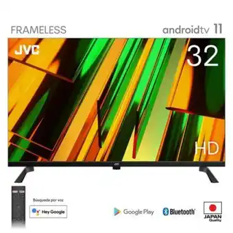 Maestro Televisor jvc 32'' led hd frameless android 11 smart tv lt-32kb127 oferta