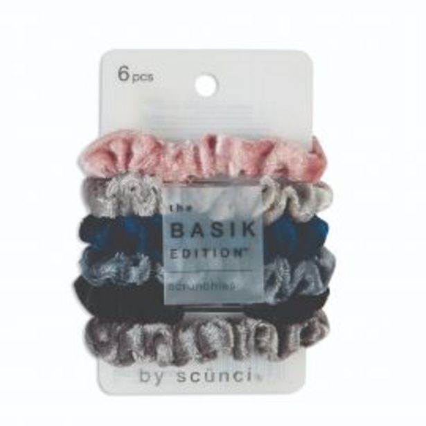 Freshmart Co scunci basik 6pk velvet scrunchies small - unidad oferta