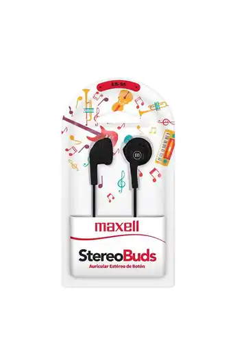 Tiendas EFE Audífonos in ear maxell con cable eb-95 negro oferta