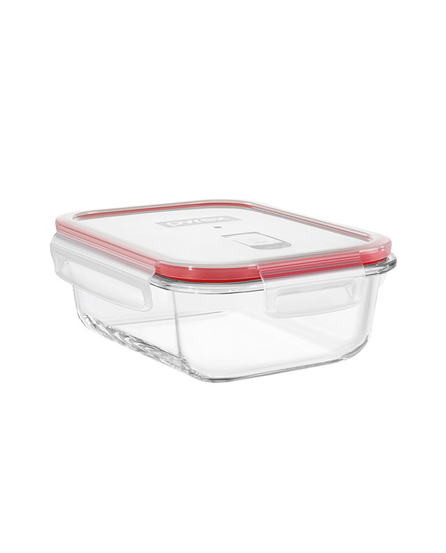 Tiendas EFE Táper recto de vidrio pyrex con tapa broche oferta