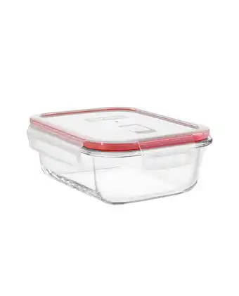 Tiendas EFE Táper recto de vidrio pyrex con tapa broche oferta