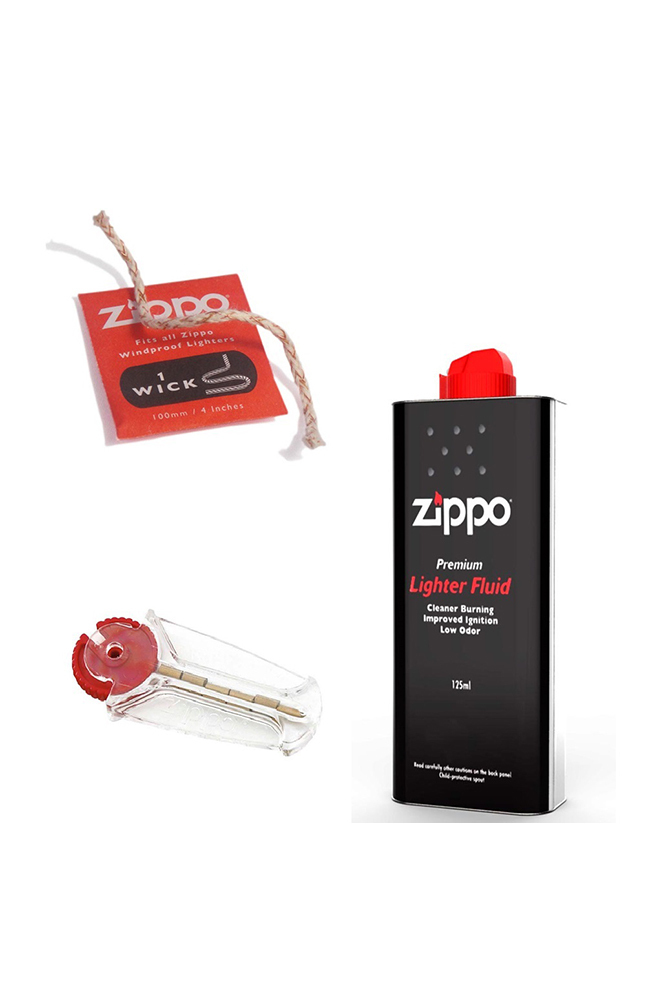 Tiendas EFE Combo zippo líquido + piedra + mecha oferta