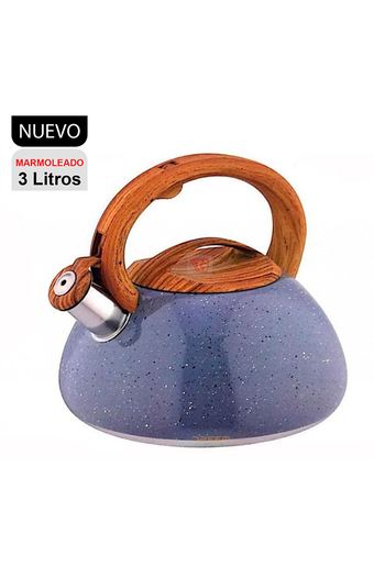 Tiendas EFE Tetera de acero inoxidable de 3lt finezza marmoleado gris oferta