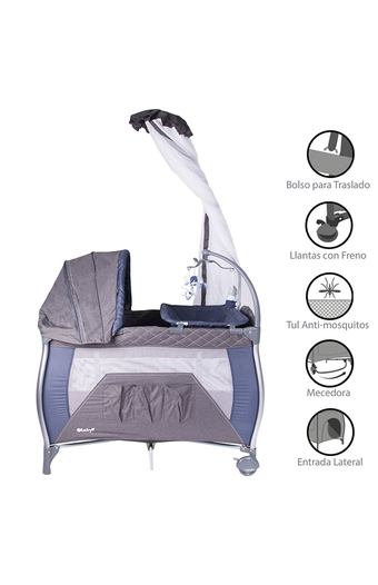 Tiendas EFE Cuna corral mecedora napy 779-c ebaby azul oferta