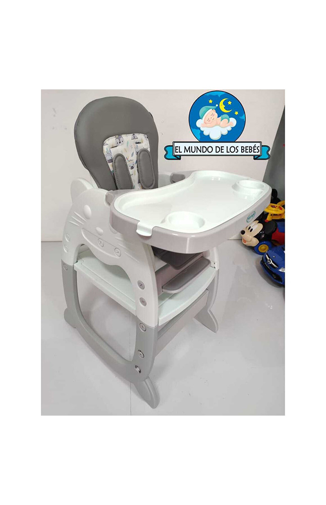 Tiendas EFE Silla de comer y escritorio 3 en 1 voyage gato gris oferta