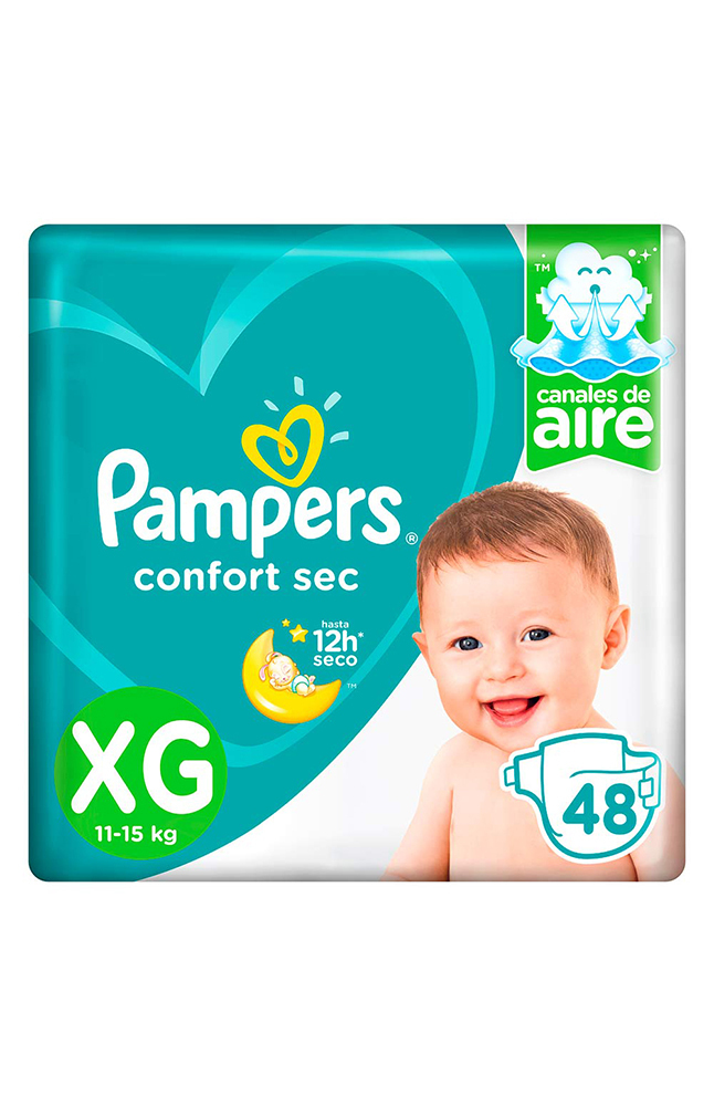 Tiendas EFE Pañales talla xg 48 unidades pampers confort sec oferta