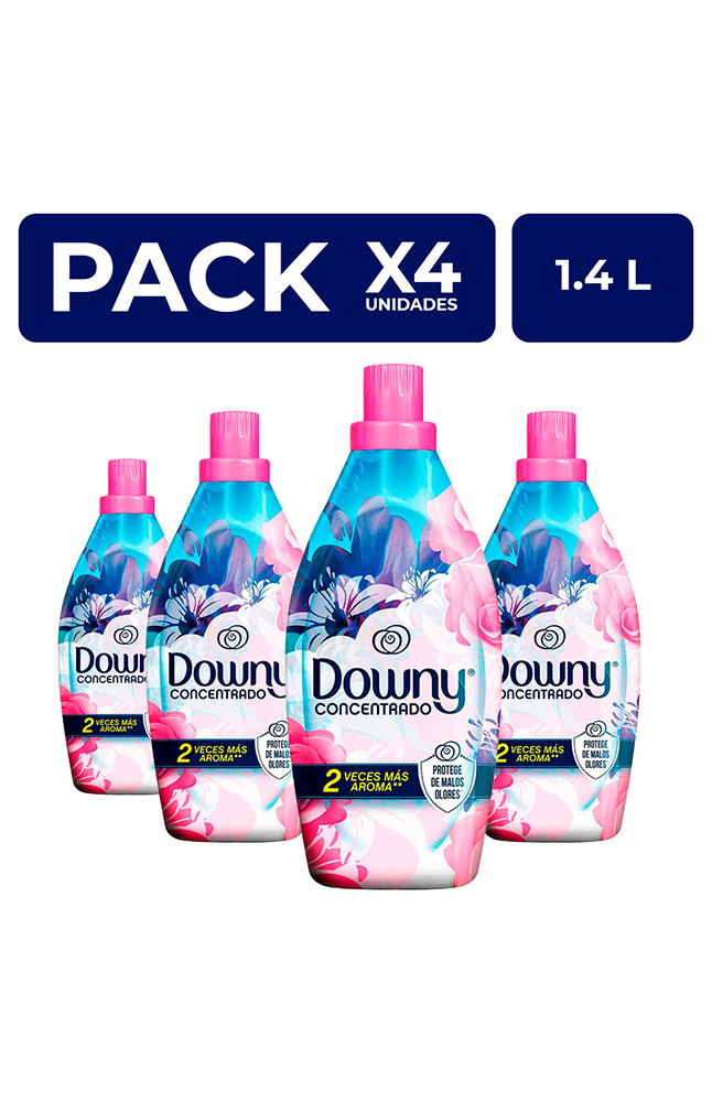 Tiendas EFE Pack x 4 suavizante para ropa 1.4lt downy concentrado floral oferta