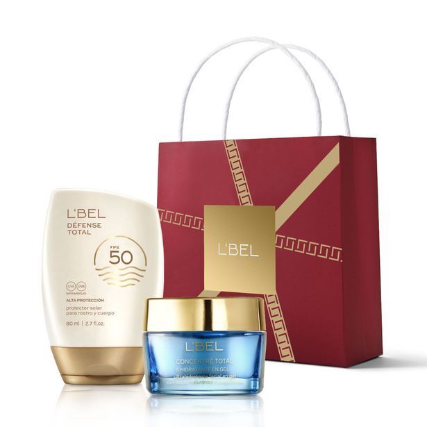 L'Bel Set concentré total hidratante facial en gel con ácido hialurónico +   
défense total oferta