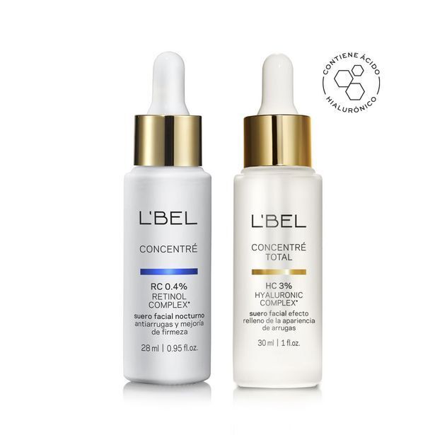 L'Bel Set de sérums faciales concentré ácido hialurónico y retinol oferta