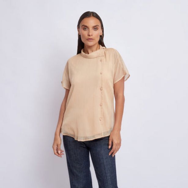 Fina Perú Blusa carmen beige oferta