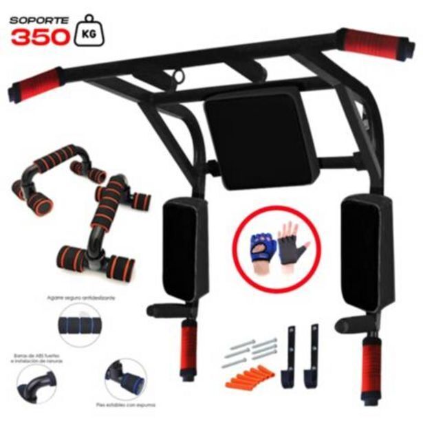 Linio Barra dominadas multifuncional 15 en 1 + push uno + guantes oferta