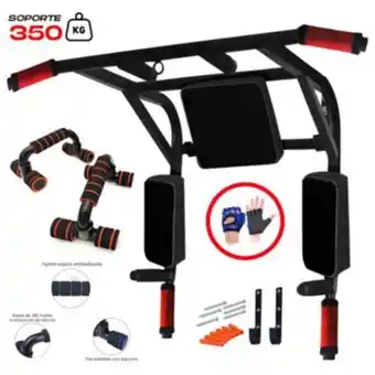 Linio Barra dominadas multifuncional 15 en 1 + push uno + guantes oferta
