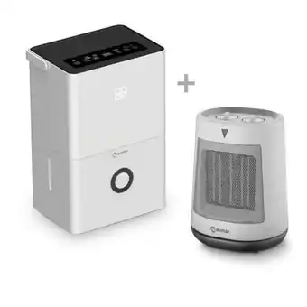 Hiraoka Deshumedecedor miray dm-222w 4 l 25 a 30 m2 + estufa termoventilador miray etm-39 oferta