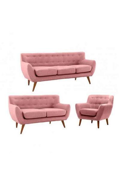 Tiendas EFE Juego de sala fabiani 3-2-1 nazli palo rosa oferta