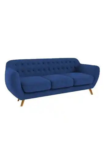 Tiendas EFE Sofá 3 cuerpos falotih valentino azul noche oferta